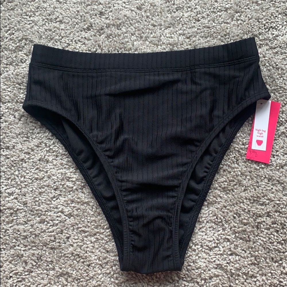 Black High Waist Bikini Bottoms